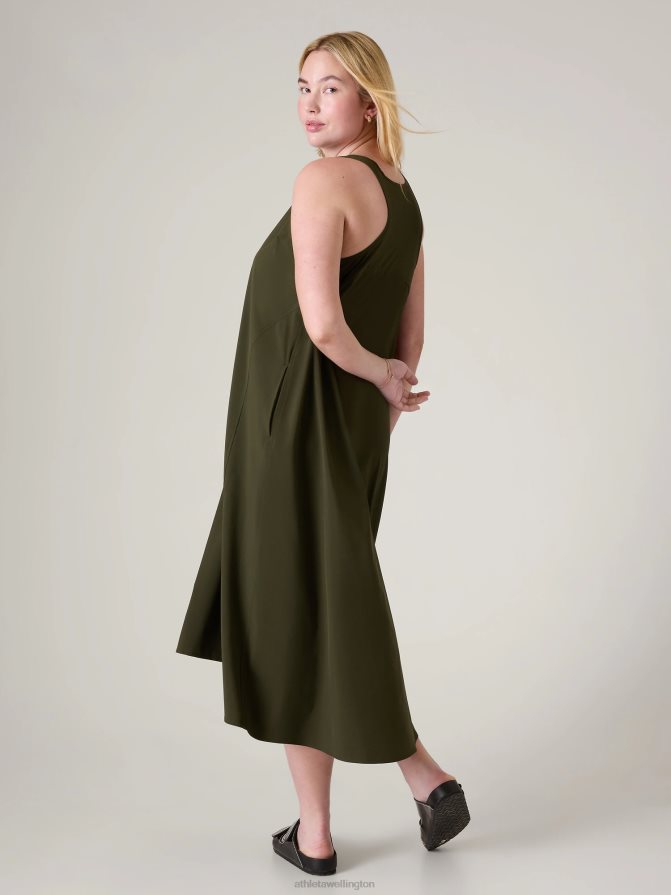 Athleta Women Aspen Olive Presidio Traveler Maxi Dress TZB4L0753