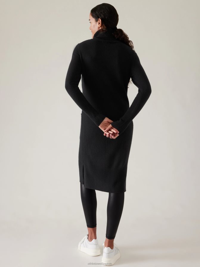 Athleta Women Black Alpine Turtleneck Sweater Dress TZB4L0401