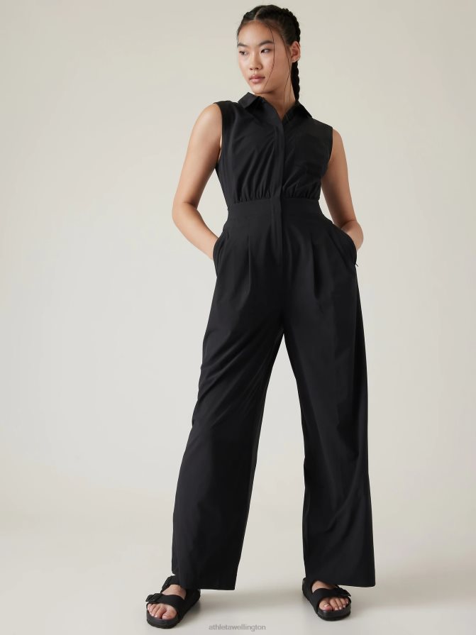 Athleta Women Black Brooklyn Heights Wide Leg Jumpsuit TZB4L0759