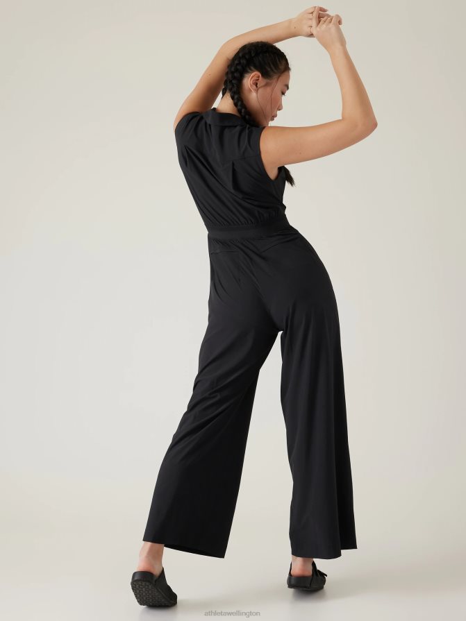 Athleta Women Black Brooklyn Heights Wide Leg Jumpsuit TZB4L0759