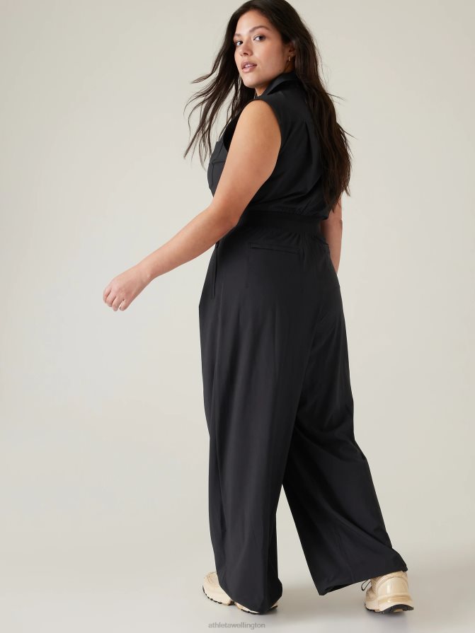 Athleta Women Black Brooklyn Heights Wide Leg Jumpsuit TZB4L0759