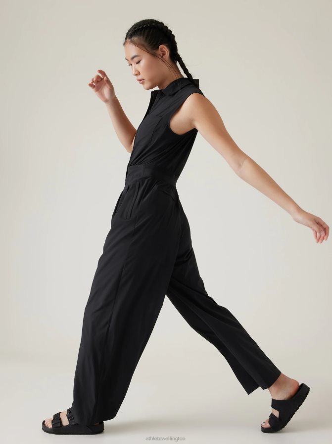 Athleta Women Black Brooklyn Heights Wide Leg Jumpsuit TZB4L0759