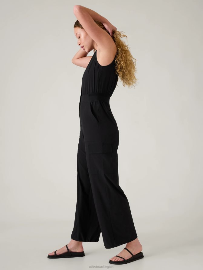 Athleta Women Black Brooklyn Utility Jumpsuit TZB4L0746