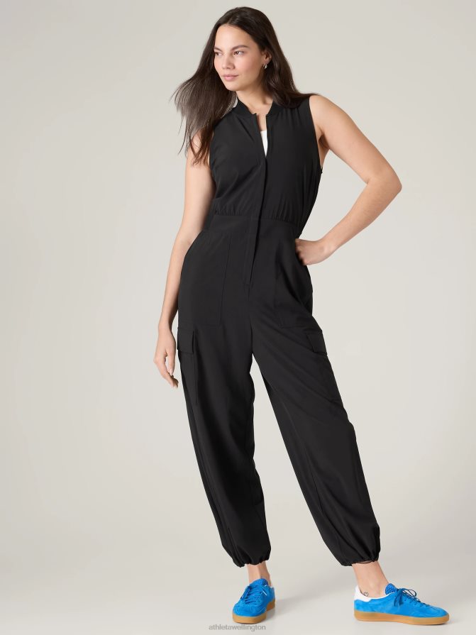 Athleta Women Black Brooklyn Utility Jumpsuit TZB4L0746