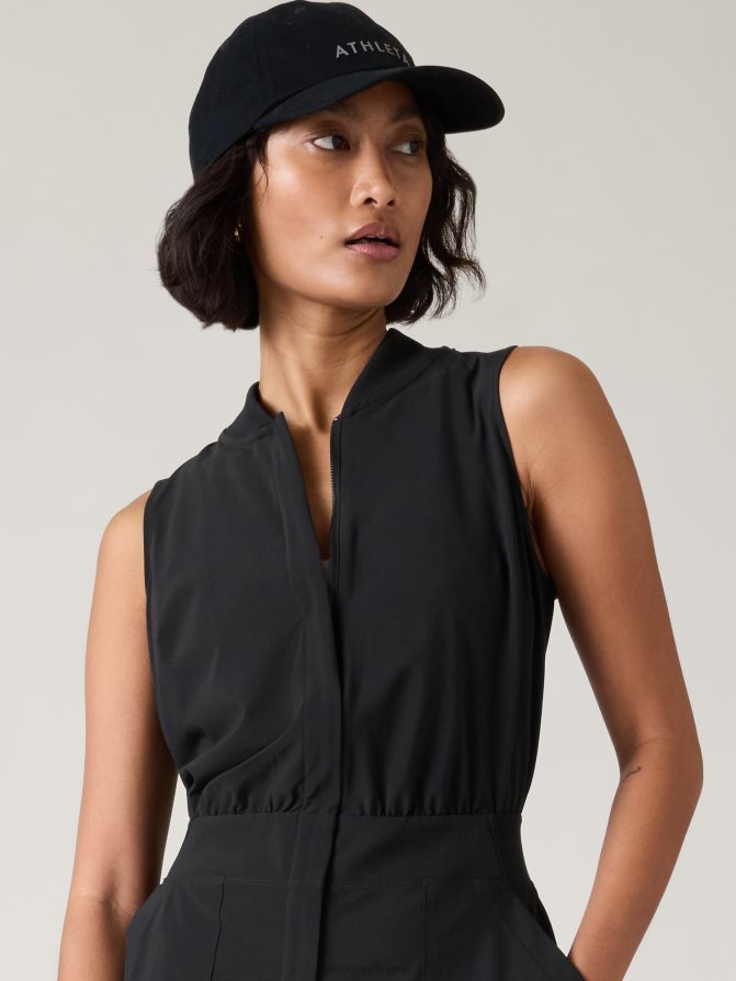 Athleta Women Black Brooklyn Utility Romper TZB4L0748