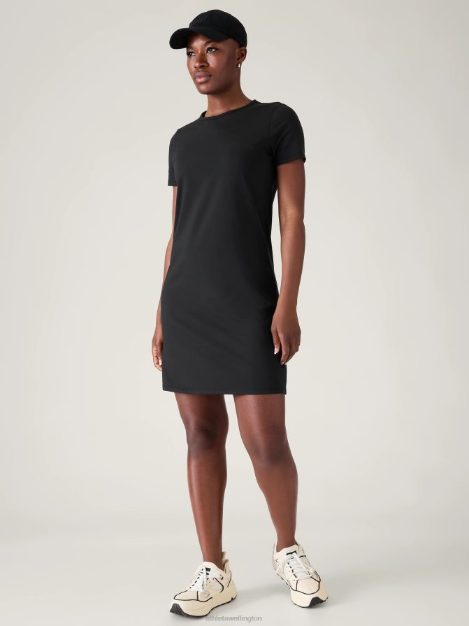 Athleta Women Black Essential Tee Dress TZB4L0763