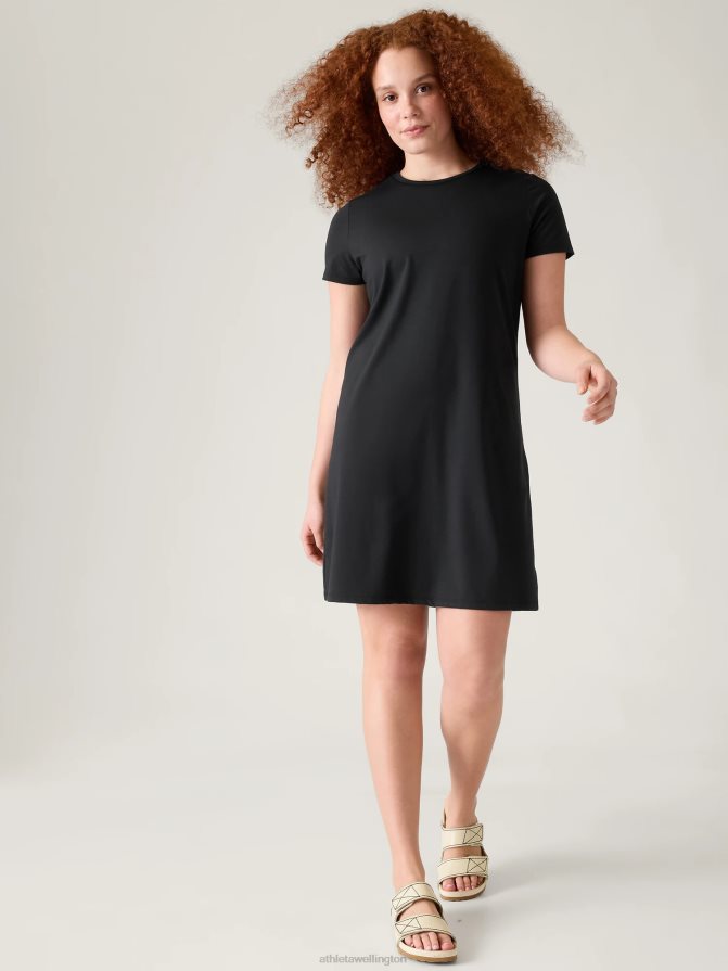 Athleta Women Black Essential Tee Dress TZB4L0763