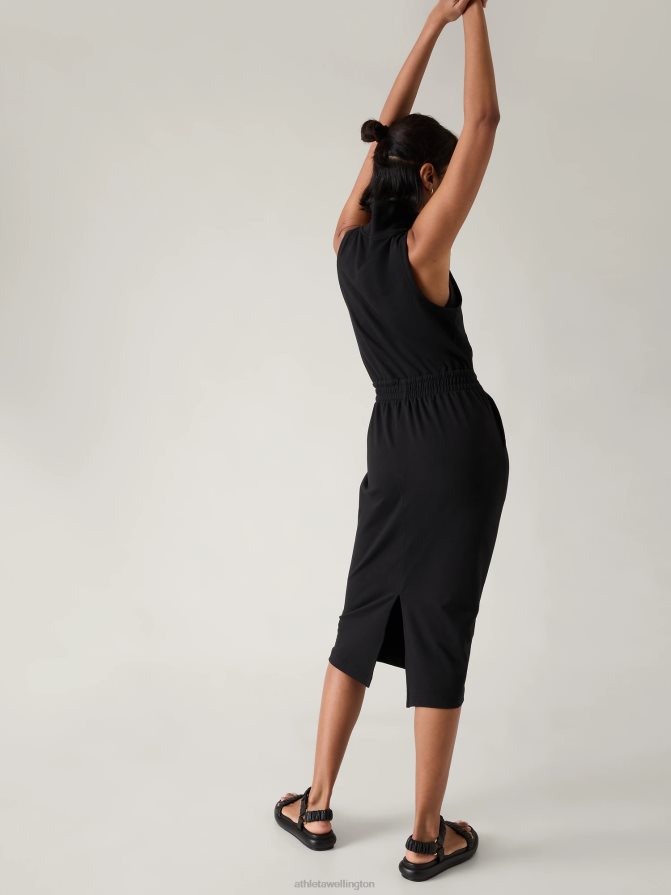 Athleta Women Black Retroterry Dress TZB4L0754