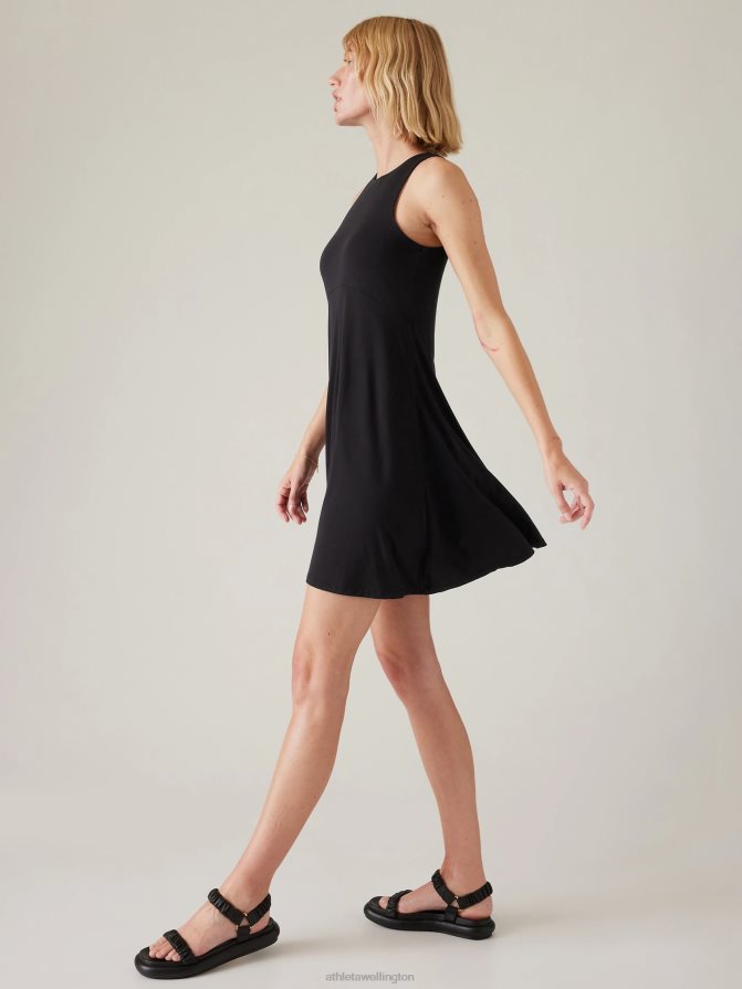 Athleta Women Black Santorini Thera Dress TZB4L0751