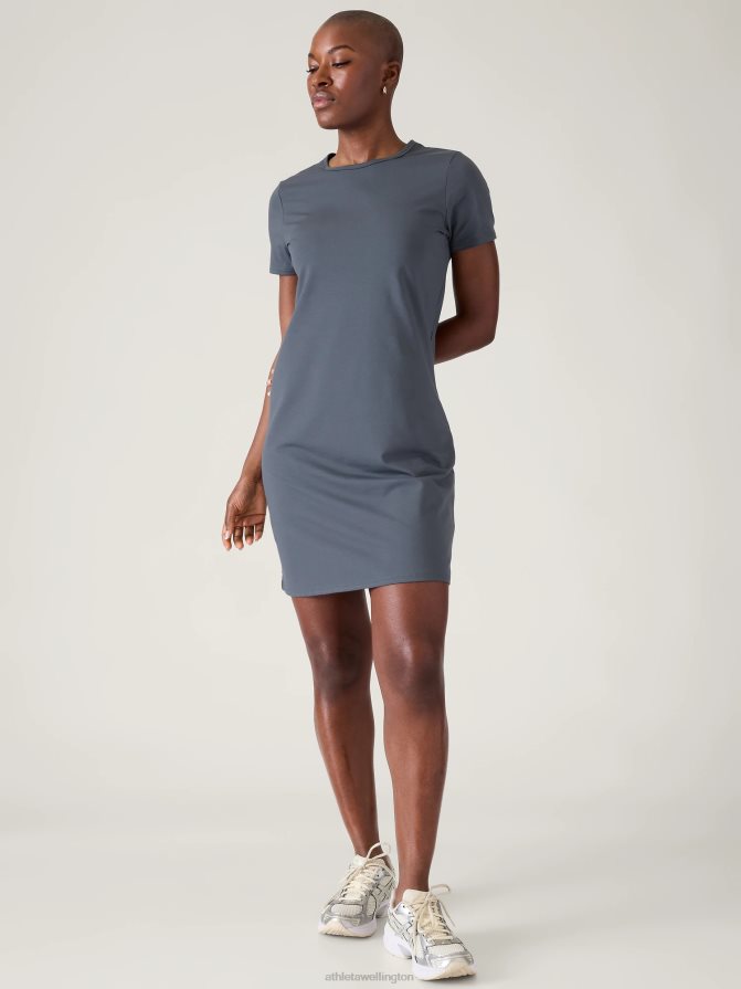 Athleta Women Granite Blue Essential Tee Dress TZB4L0738