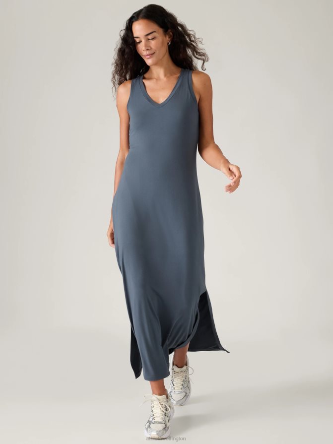 Athleta Women Granite Blue Santorini Maxi Dress TZB4L0744