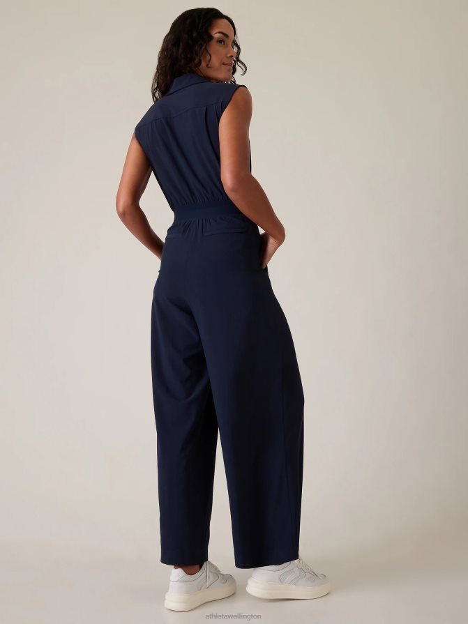 Athleta Women Navy Brooklyn Heights Wide Leg Jumpsuit TZB4L0752