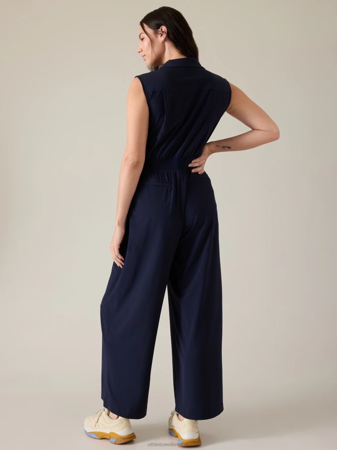 Athleta Women Navy Brooklyn Heights Wide Leg Jumpsuit TZB4L0752