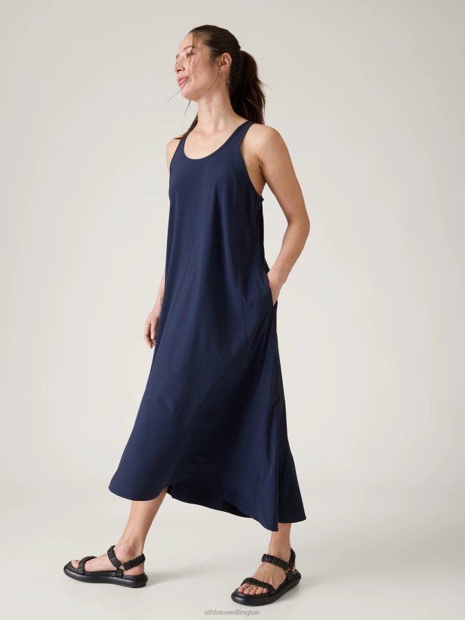 Athleta Women Navy Presidio Traveler Maxi Dress TZB4L0742