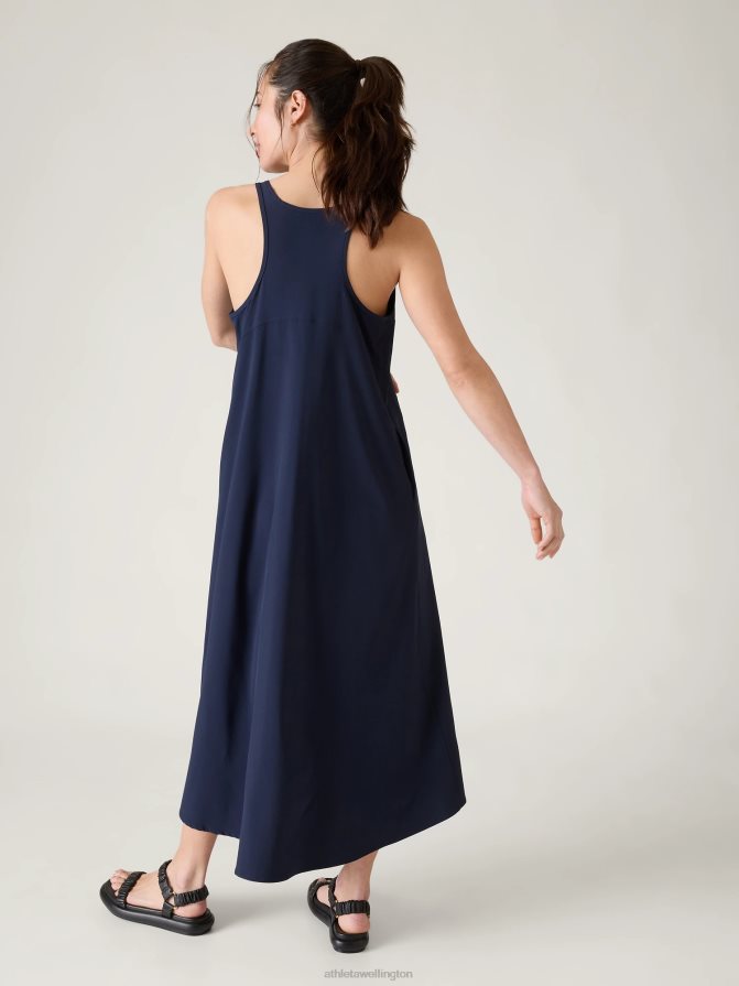 Athleta Women Navy Presidio Traveler Maxi Dress TZB4L0742