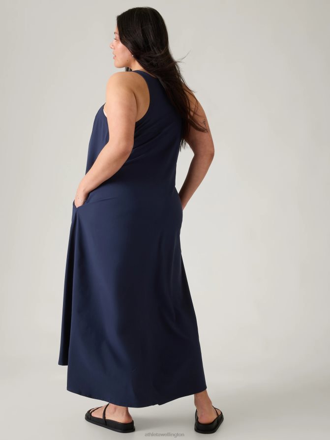 Athleta Women Navy Presidio Traveler Maxi Dress TZB4L0742