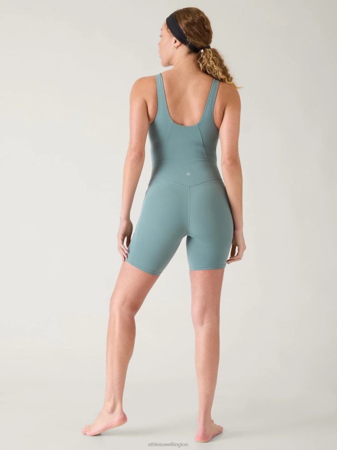 Athleta Women Oxidized Green Salutation Bike Suit TZB4L0769