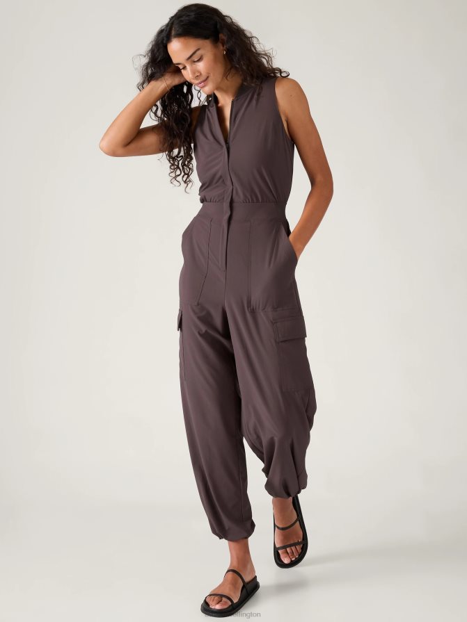 Athleta Women Shale Brooklyn Utility Jumpsuit TZB4L0745