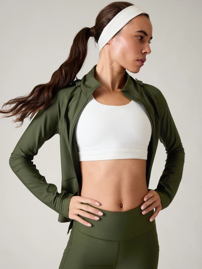 Athleta Women Aspen Olive Interval Jacket TZB4L0329