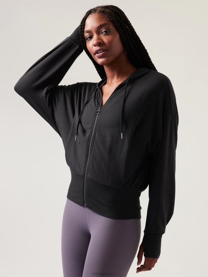 Athleta Women Black Balance Sweatshirt TZB4L0297