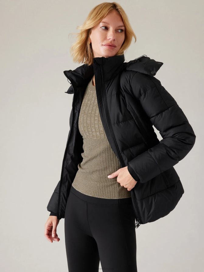 Athleta Women Black Downtown Puffer Jacket TZB4L0559