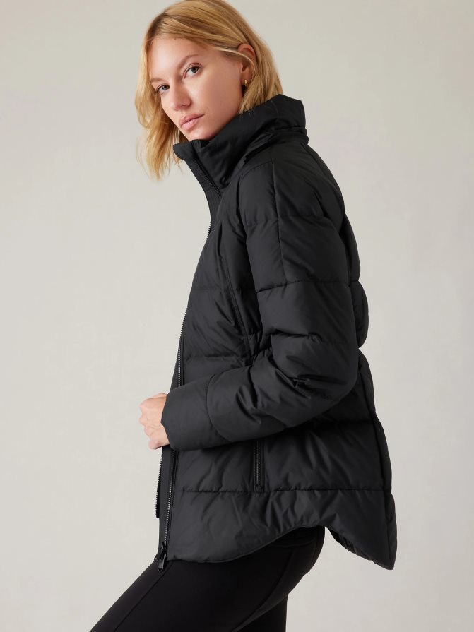 Athleta Women Black Downtown Puffer Jacket TZB4L0559