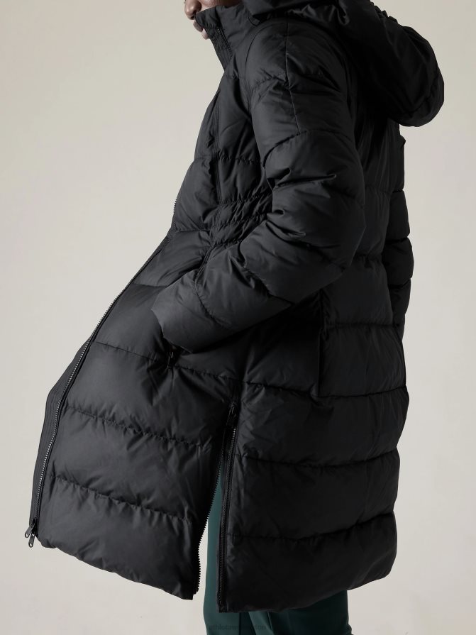 Athleta Women Black Downtown Puffer Parka TZB4L0580