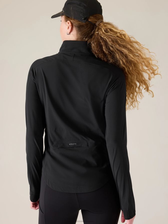 Athleta Women Black Run With It Jacket TZB4L0560