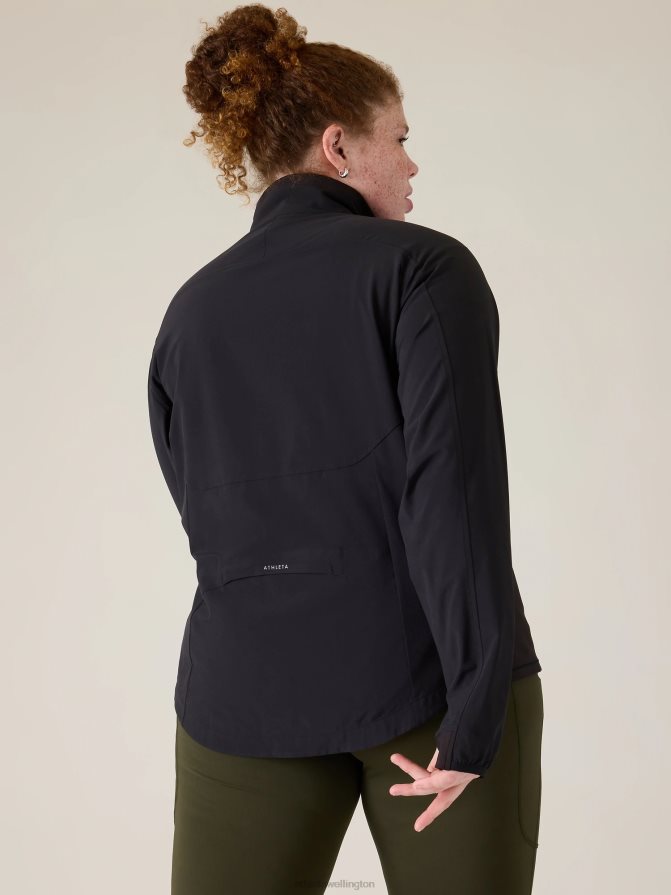 Athleta Women Black Run With It Jacket TZB4L0560