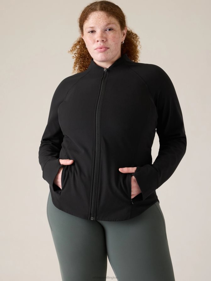 Athleta Women Black Salutation Jacket TZB4L0553