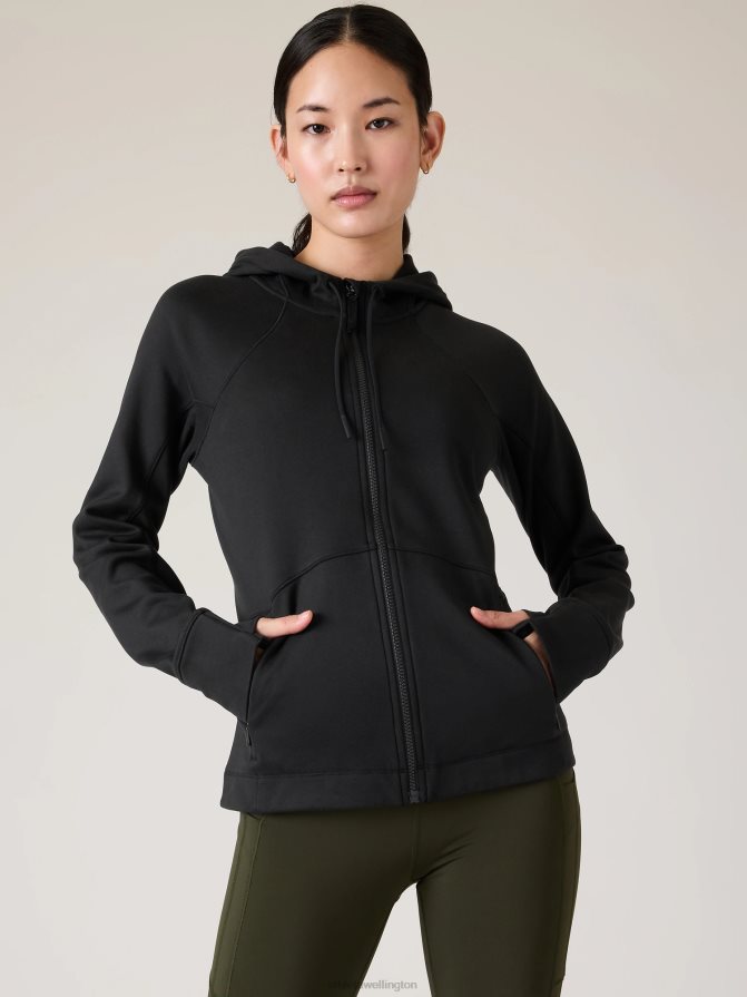 Athleta Women Black Unstoppable Full Zip TZB4L0370