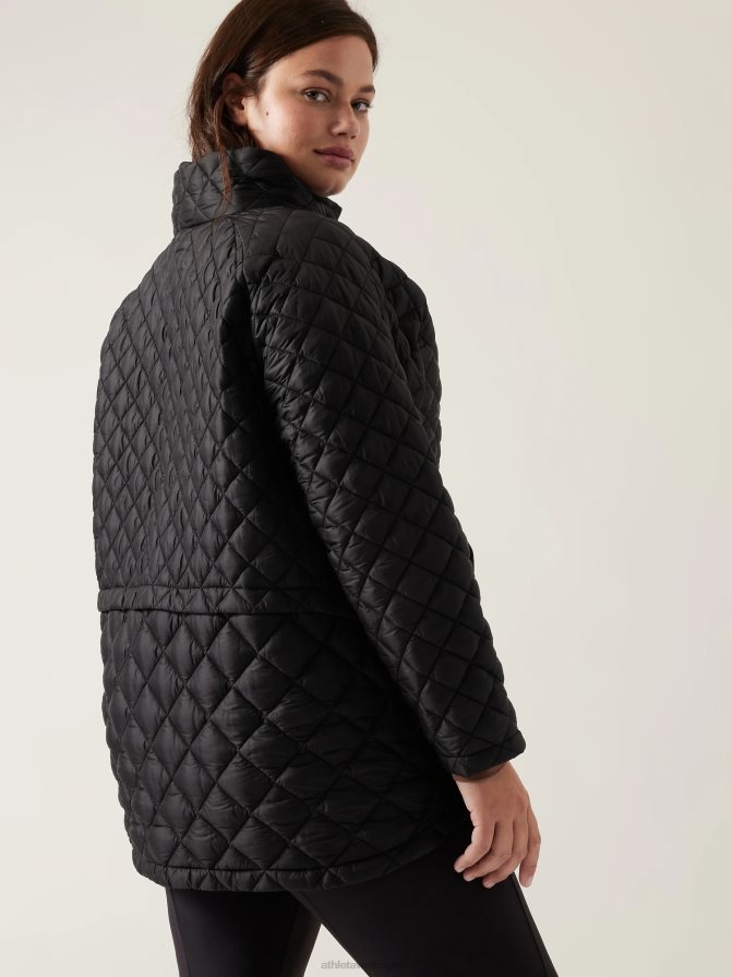 Athleta Women Black Whisper Featherless Puffer Jacket TZB4L0561