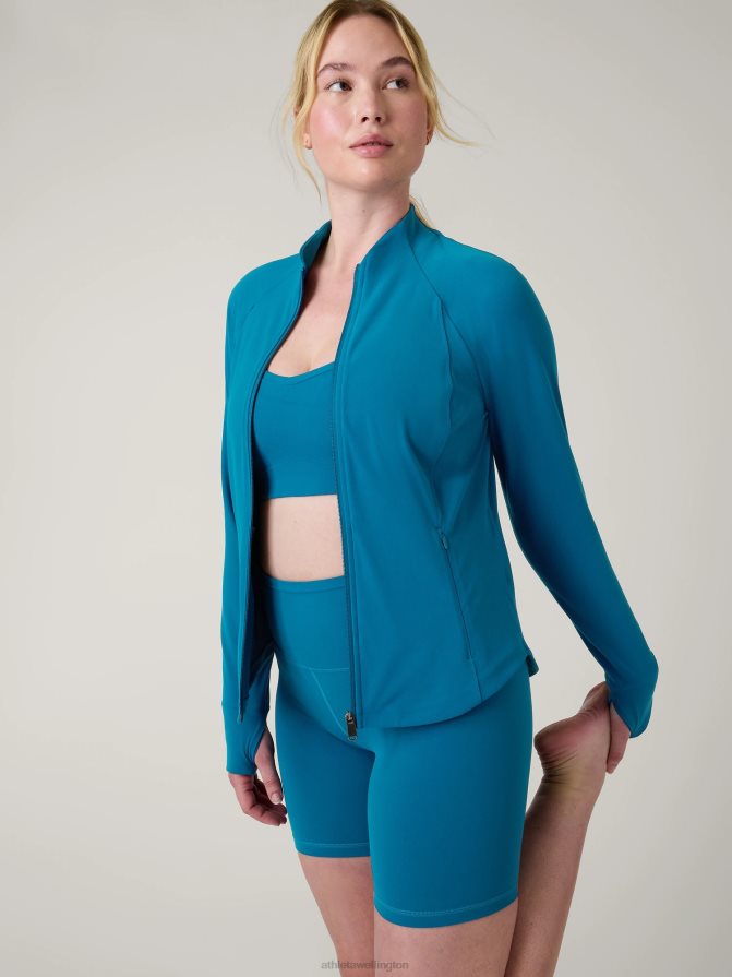 Athleta Women Dark Lapis Blue Salutation Jacket TZB4L0547