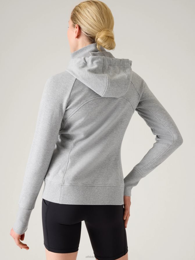 Athleta Women Grey Heather Triumph Hoodie TZB4L0567