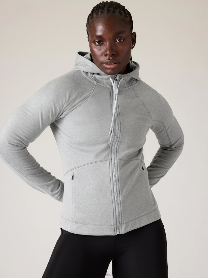 Athleta Women Grey Heather Unstoppable Full Zip TZB4L0246