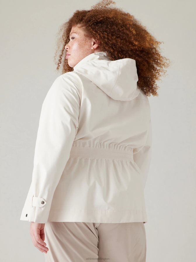 Athleta Women Magnolia White RainOut Sutro Trench TZB4L0558