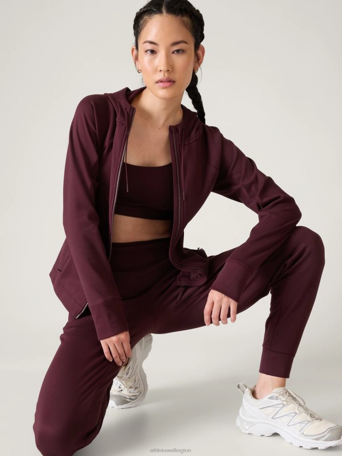 Athleta Women Spiced Cabernet Unstoppable Full Zip TZB4L0545