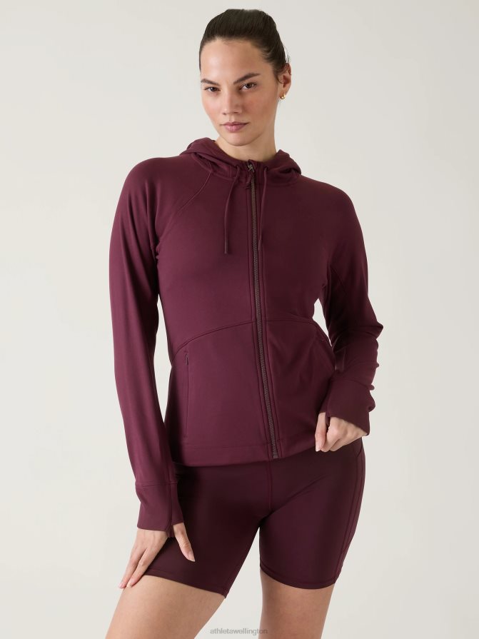 Athleta Women Spiced Cabernet Unstoppable Full Zip TZB4L0545