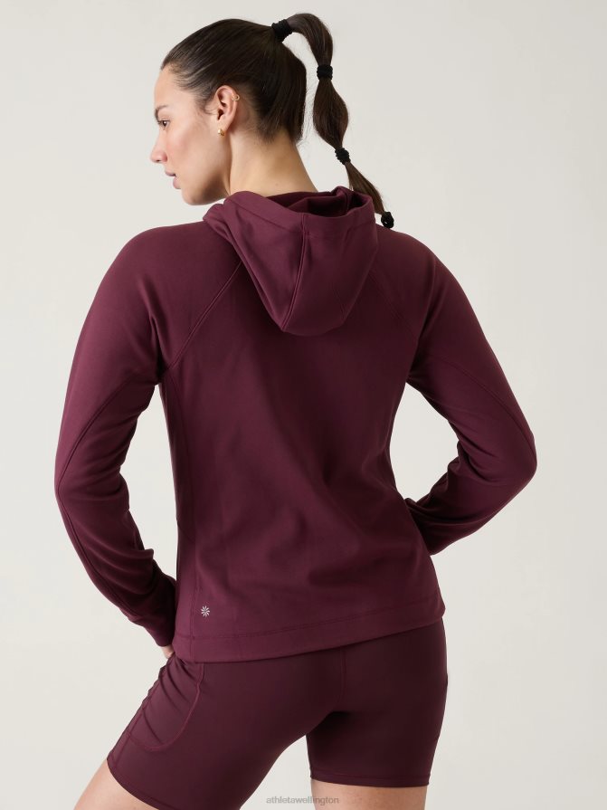 Athleta Women Spiced Cabernet Unstoppable Full Zip TZB4L0545