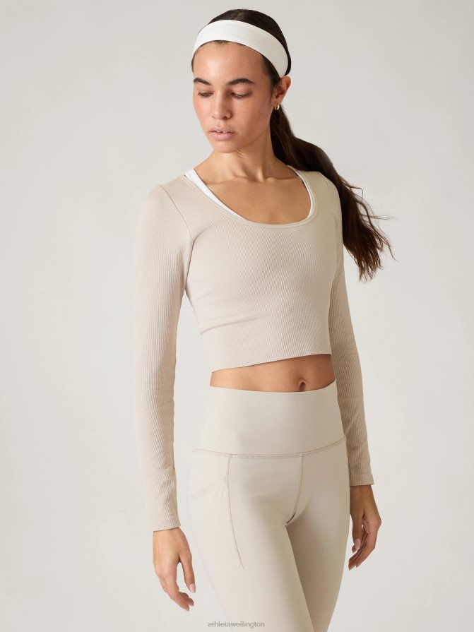 Athleta Women Abalone Grey Aurora Seamless Top TZB4L0501