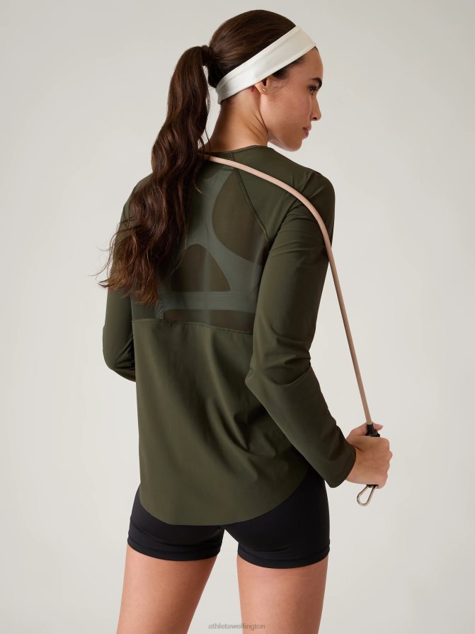 Athleta Women Aspen Olive Ultimate Mesh Top TZB4L0227