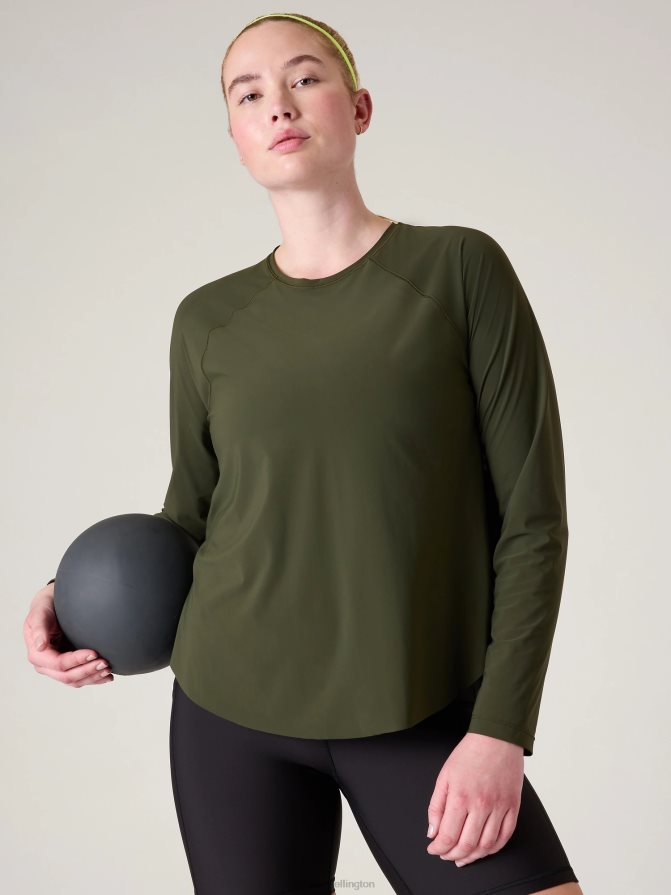 Athleta Women Aspen Olive Ultimate Mesh Top TZB4L0227