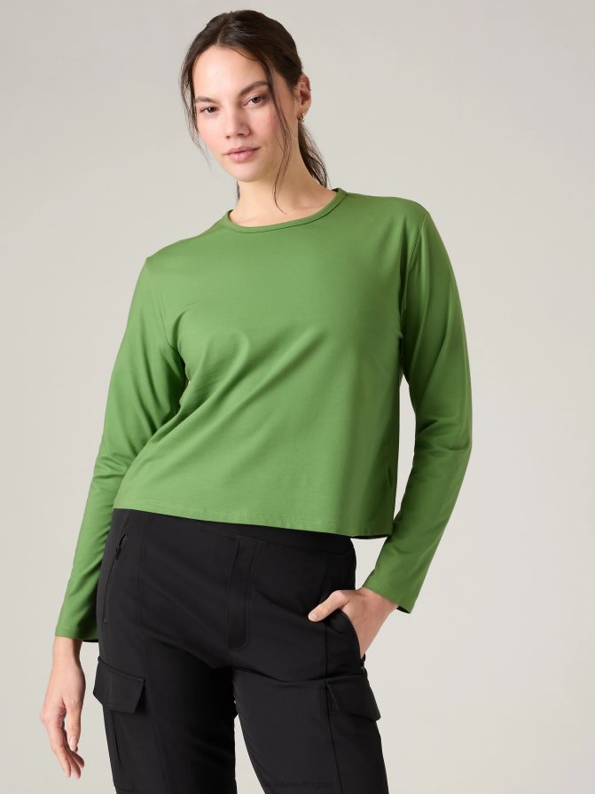 Athleta Women Baja Green Essential Top TZB4L0285