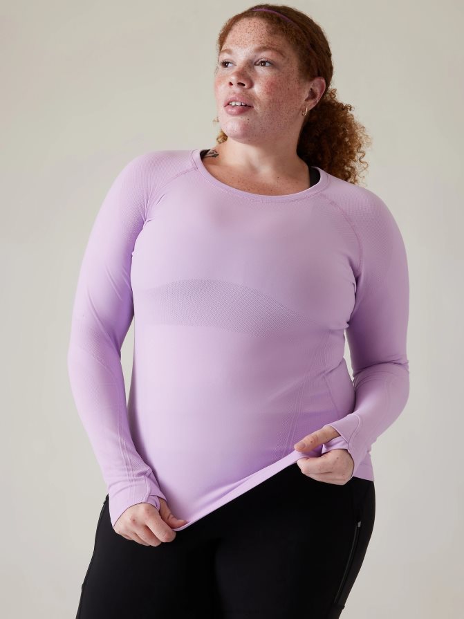 Athleta Women Begonia Momentum Seamless Top TZB4L0278