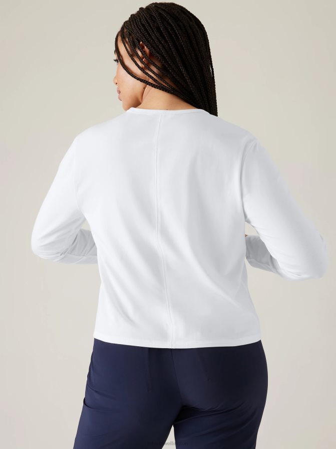 Athleta Women Bright White Essential Top TZB4L0269