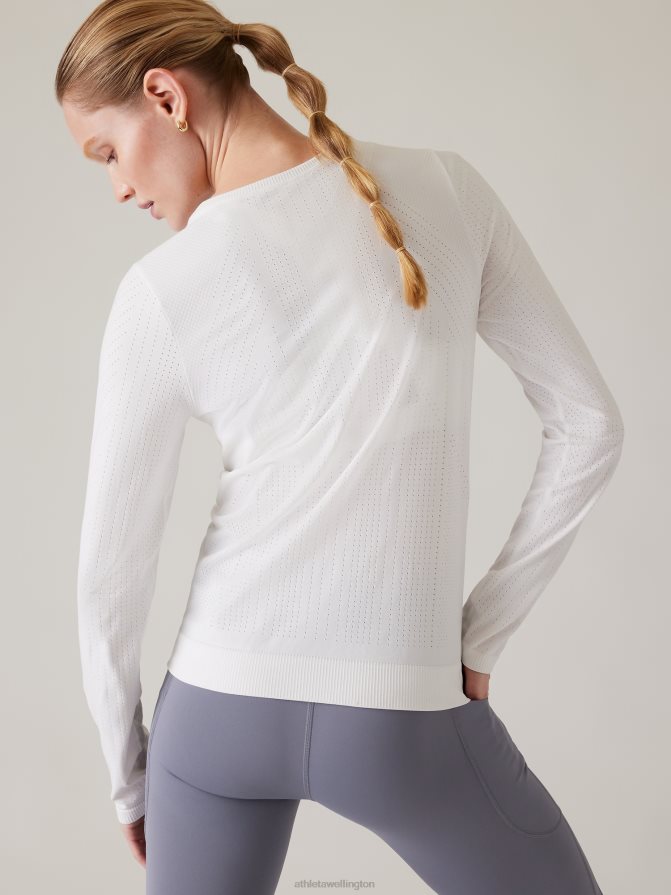 Athleta Women Bright White In Motion Seamless Top TZB4L0229