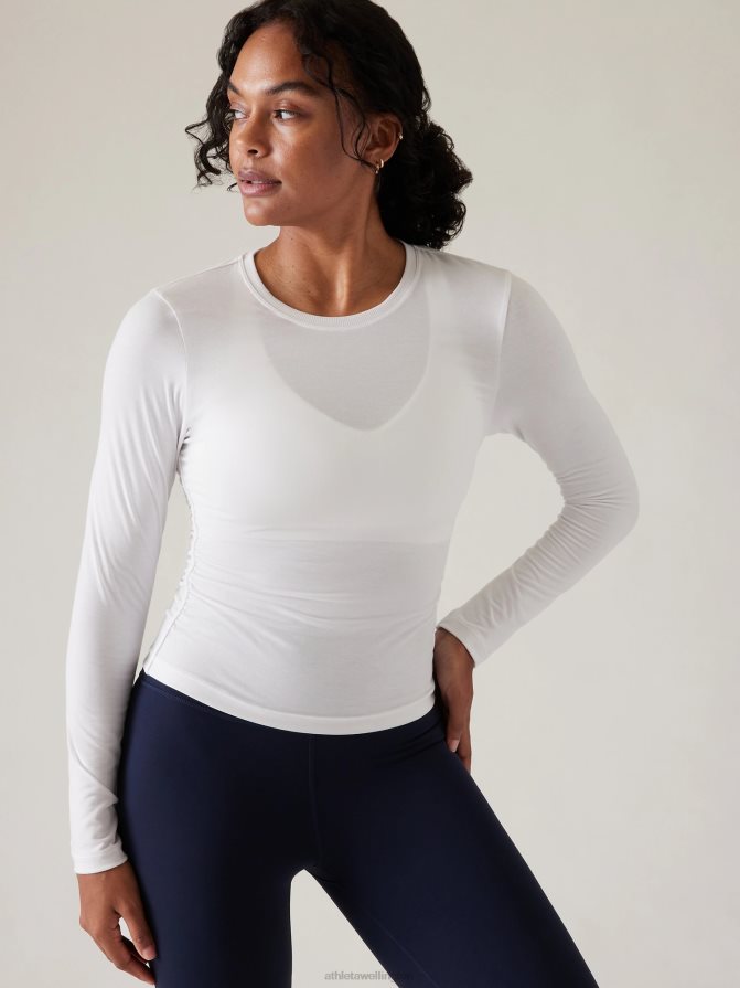 Athleta Women Bright White With Ease Cinch Top TZB4L0497