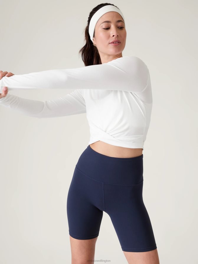 Athleta Women Bright White With Ease Twist Top TZB4L0199