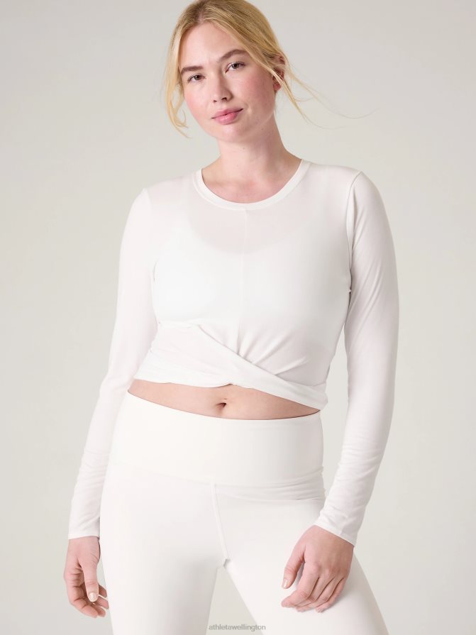 Athleta Women Bright White With Ease Twist Top TZB4L0199