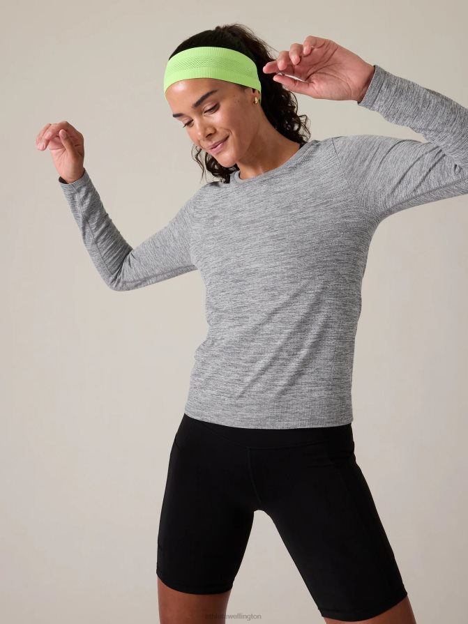 Athleta Women Medium Grey Heather In Motion Seamless Top TZB4L0507